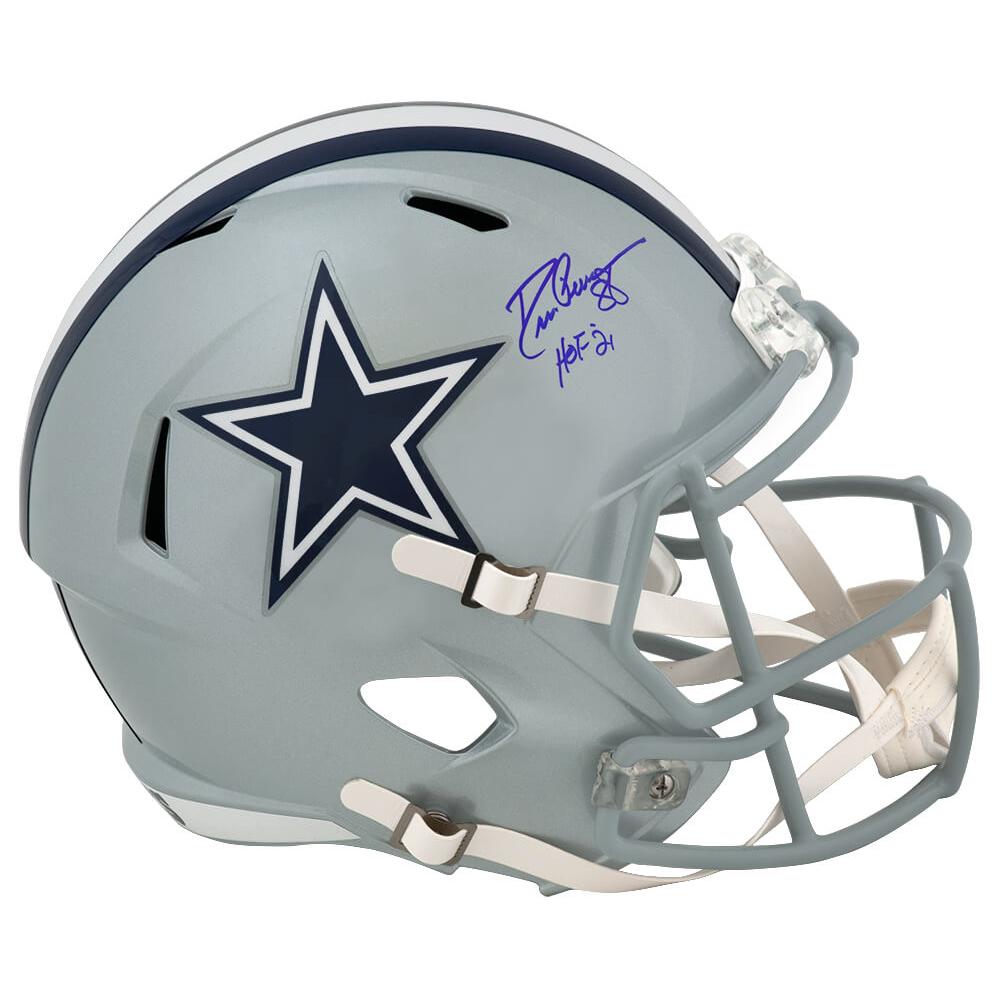 Schwartz Sports Drew Pearson Signed Dallas Cowboys Riddell Full Size Speed Replica Helmet w/HOF'21PEAREP302