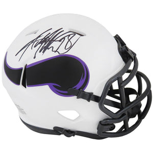 Schwartz Sports Adrian Peterson Signed Minnesota Vikings Lunar Eclipse Riddell Speed Mini HelmetPETMIN305