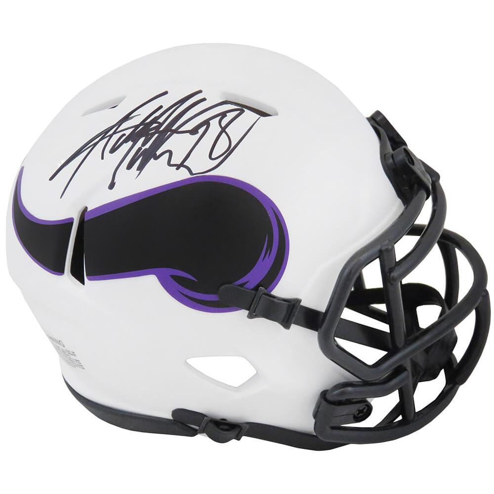 Schwartz Sports Adrian Peterson Signed Minnesota Vikings Lunar Eclipse Riddell Speed Mini HelmetPETMIN305