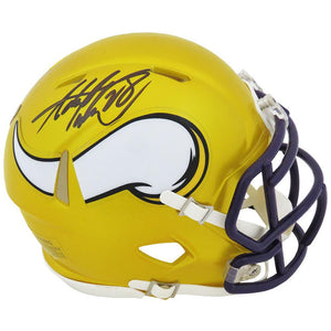 Schwartz Sports Adrian Peterson Signed Minnesota Vikings FLASH Riddell Speed Mini HelmetPETMIN308