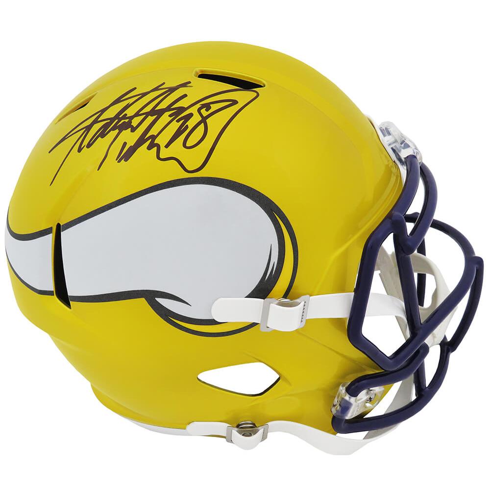 Schwartz Sports Adrian Peterson Signed Minnesota Vikings FLASH Riddell Full Size Speed Replica HelmetPETREP308
