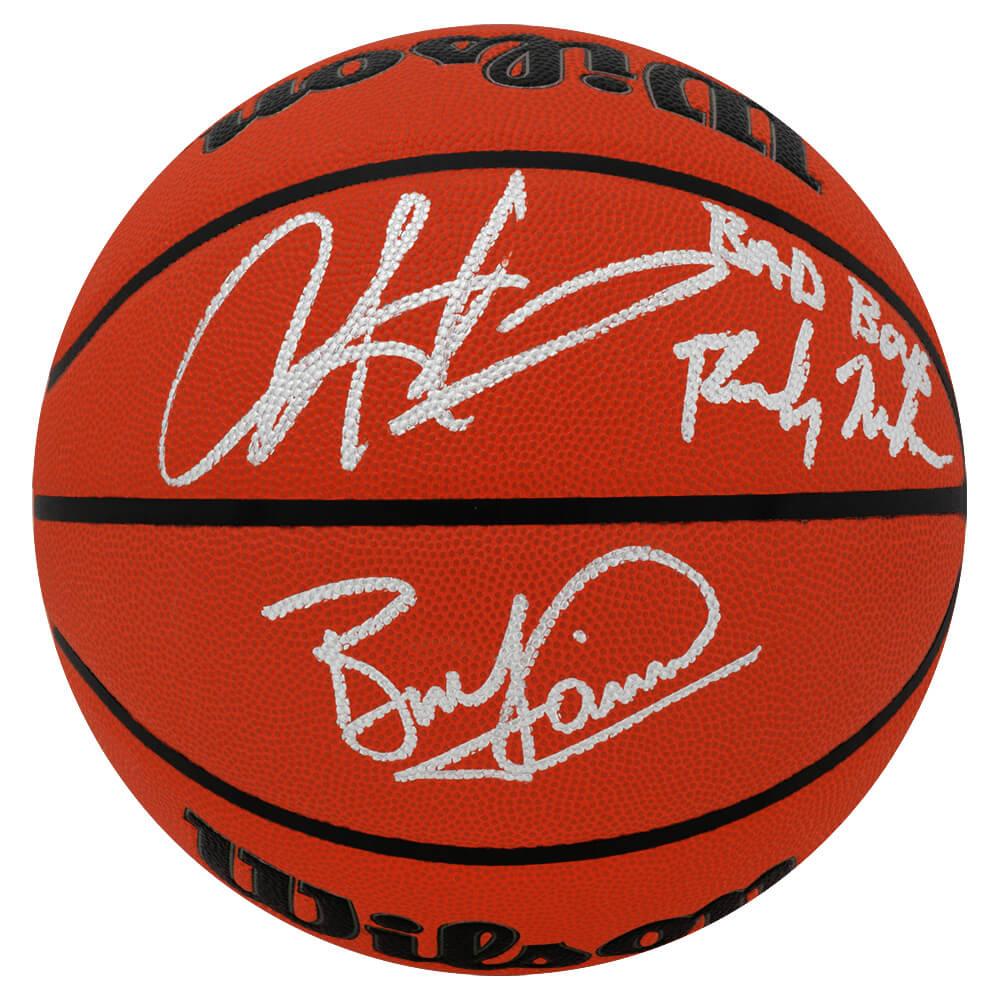 Schwartz Sports Bill Laimbeer, Dennis Rodman & Rick Mahorn Signed Wilson I/O NBA Basketball w/Bad BoysPISBSK200