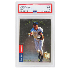 Schwartz Sports Derek Jeter (New York Yankees) 1993 SP Foil Baseball RC Rookie Card #279 (PSA 7 NM) (E)PS1DJ93FE