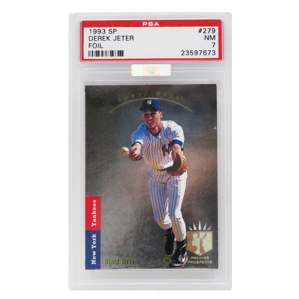 Schwartz Sports Derek Jeter (New York Yankees) 1993 SP Foil Baseball RC Rookie Card #279 (PSA 7 NM)(MBA Silver Certified) (G)PS1DJ93FG