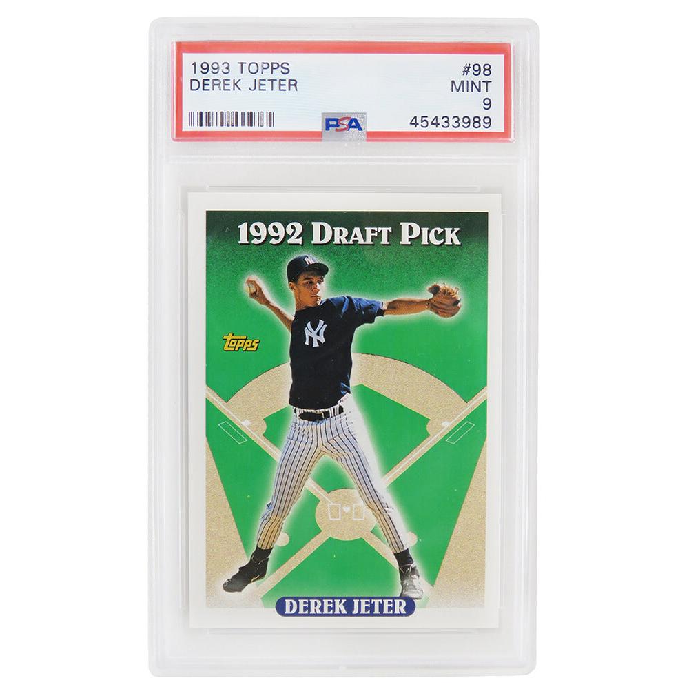 Schwartz Sports Derek Jeter (New York Yankees) 1993 Topps Baseball #98 RC Rookie Card - PSA 9 MINT (New Label)PS1DJ93T2