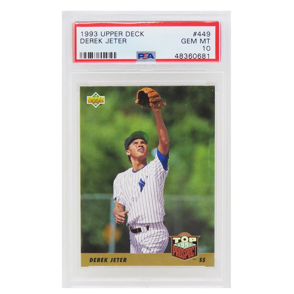 Schwartz Sports Derek Jeter (New York Yankees) 1993 Upper Deck Baseball RC Rookie Card #449 - PSA 10 GEM MINTPS1DJ93U1