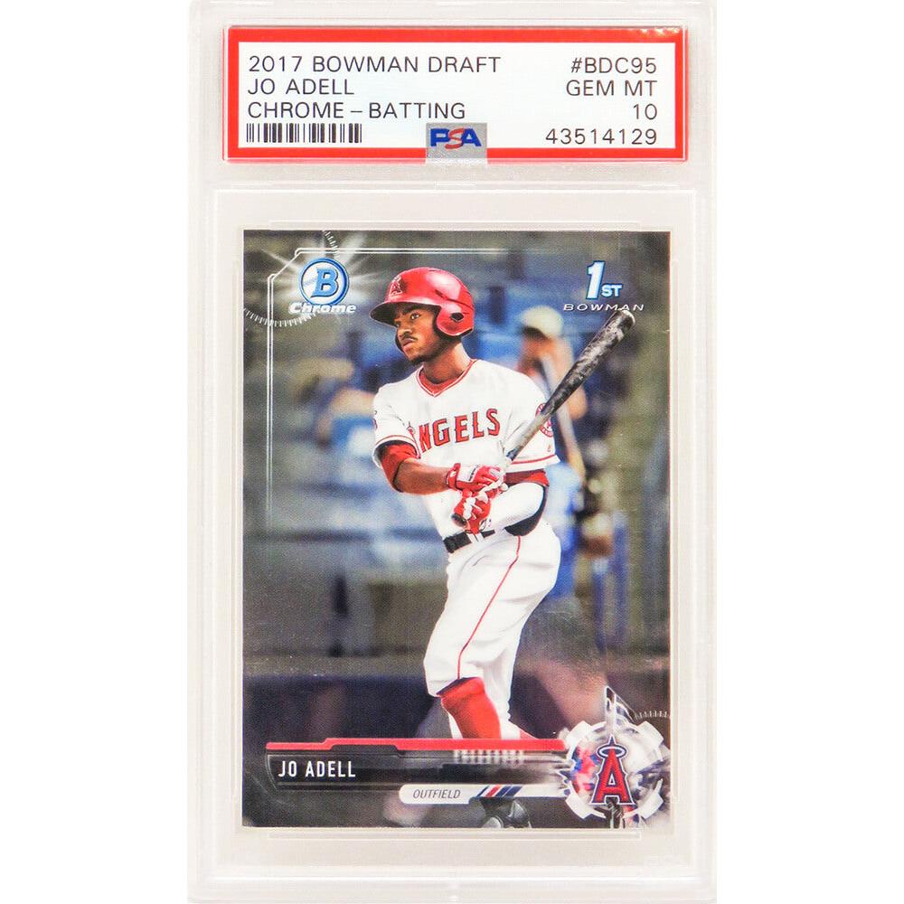 Schwartz Sports Jo Adell (Los Angeles Angels) 2017 Bowman Chrome Baseball #BDC95 RC Rookie Card - PSA 10 GEM MINTPS1JA17B1