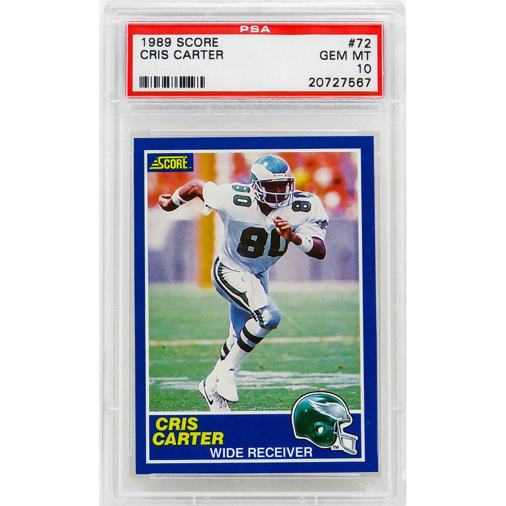 Schwartz Sports Cris Carter (Philadelphia Eagles) 1989 Score Football #72 RC Rookie Card - PSA 10 GEM MINTPS3CC89S1