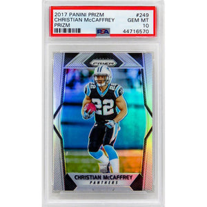 Schwartz Sports Christian McCaffrey (Carolina Panthers) 2017 Panini Prizm Football #249 Prizm RC Rookie Card - PSA 10 GEM MINTPS3CM17P1