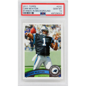 Schwartz Sports Cam Newton (Carolina Panthers) 2011 Topps Football #200 RC Rookie Card - PSA 10 GEM MINT (New Label)PS3CN11T2