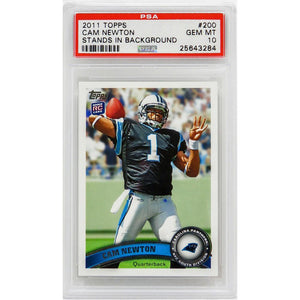 Schwartz Sports Cam Newton (Carolina Panthers) 2011 Topps Football #200 RC Rookie Card - PSA 10 GEM MINT (Silver Label)PS3CN11T3