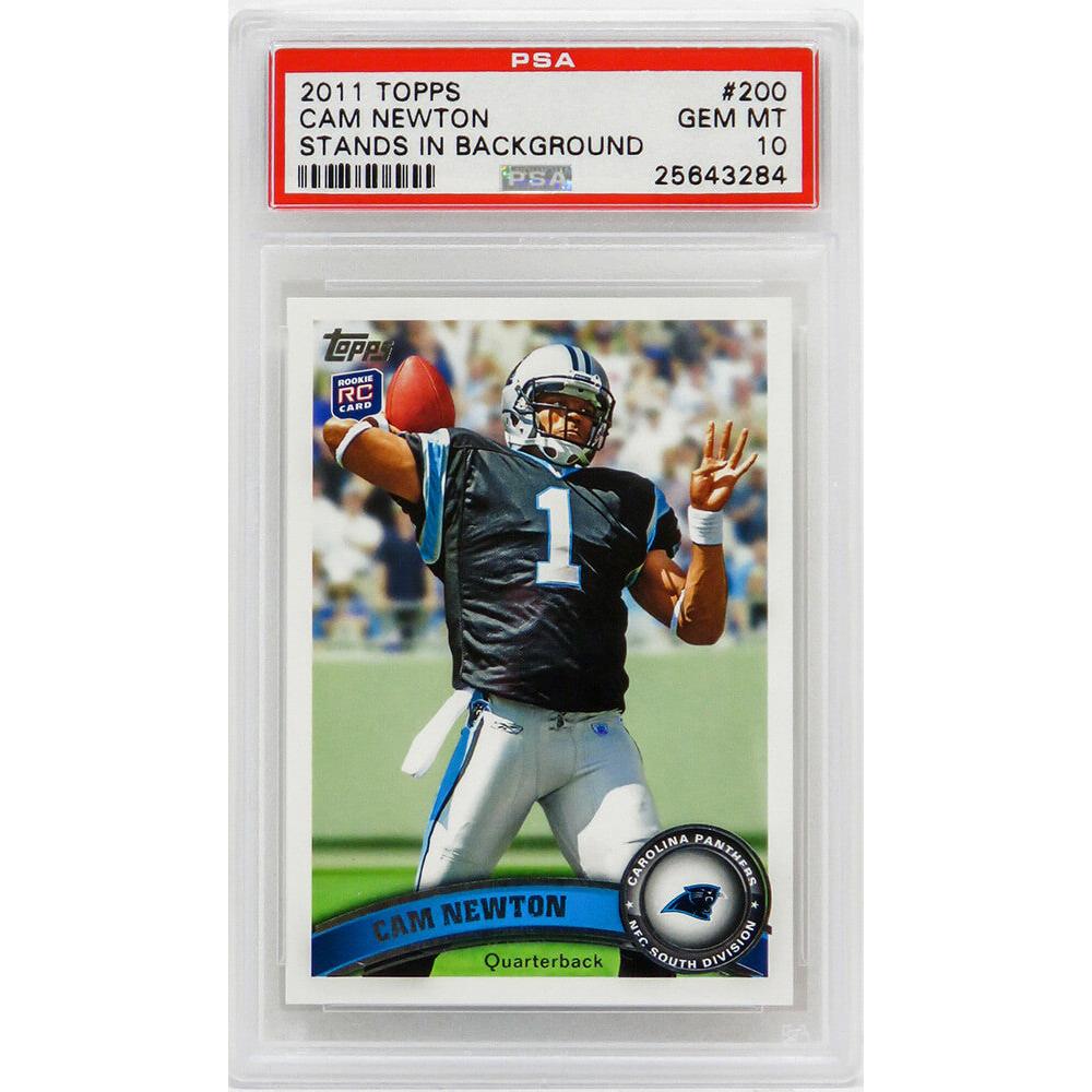 Schwartz Sports Cam Newton (Carolina Panthers) 2011 Topps Football #200 RC Rookie Card - PSA 10 GEM MINT (Silver Label)PS3CN11T3