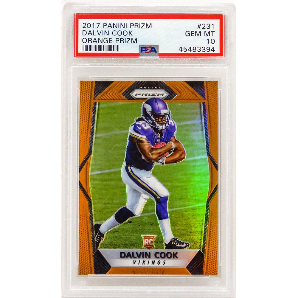 Schwartz Sports Dalvin Cook (Minnesota Vikings) 2017 Panini Prizm Football #231 Orange Prizm RC Card  (#/275) - PSA 10 GEM MINTPS3DC17P2