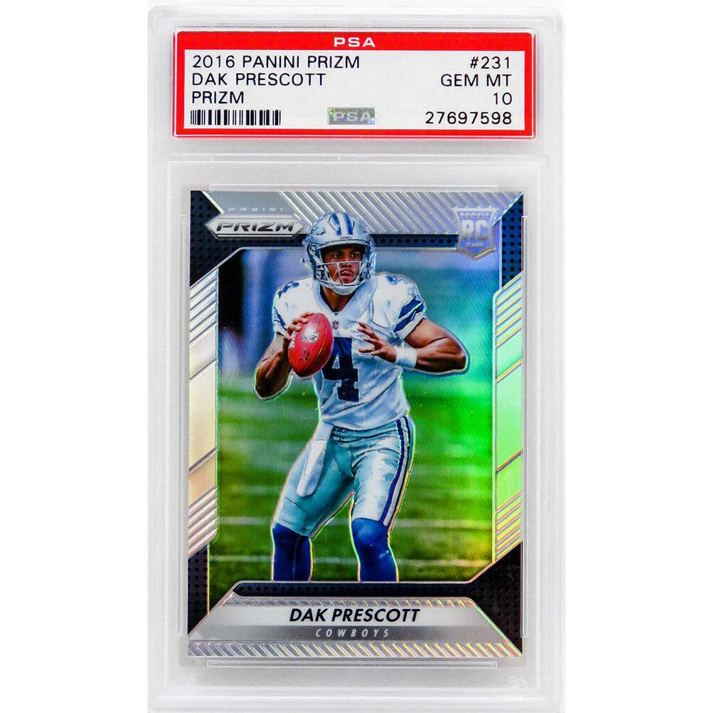 Schwartz Sports Dak Prescott (Dallas Cowboys) 2016 Panini Prizm Football #231 Prizm RC Rookie Card - PSA 10 GEM MINTPS3DP16P1