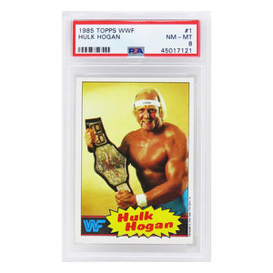 Schwartz Sports Hulk Hogan 1985 Topps WWF Pro Wrestling Stars (Yellow Background) RC Rookie Card #1 - PSA 8 NM-MTPS5HH85T1