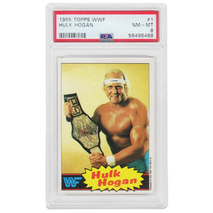Schwartz Sports Hulk Hogan 1985 Topps WWF Pro Wrestling Stars (Yellow Background) Rookie Card #1 - PSA 8 NM-MT (B)PS5HH85T3
