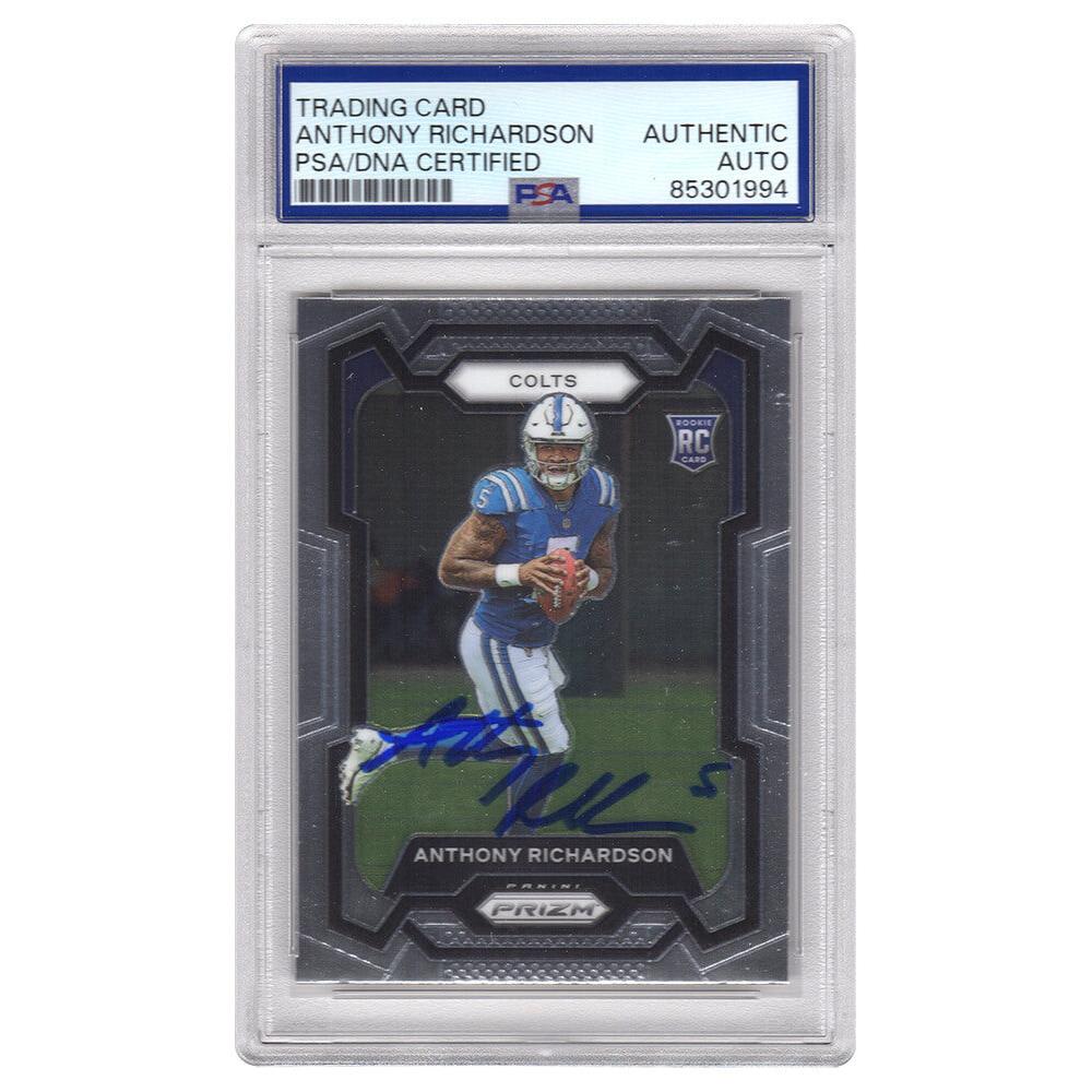 Schwartz Sports Anthony Richardson Signed Indianapolis Colts 2023 Panini Prizm Rookie Football Card #343 (PSA Encapsulated)RICCAR320
