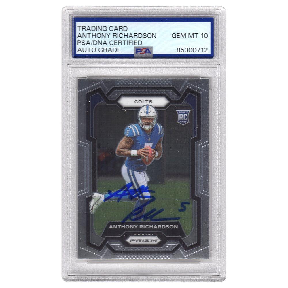 Schwartz Sports Anthony Richardson Signed Colts 2023 Panini Prizm Rookie Football Card #343 (PSA Encapsulated - Auto Grade 10)RICCAR321