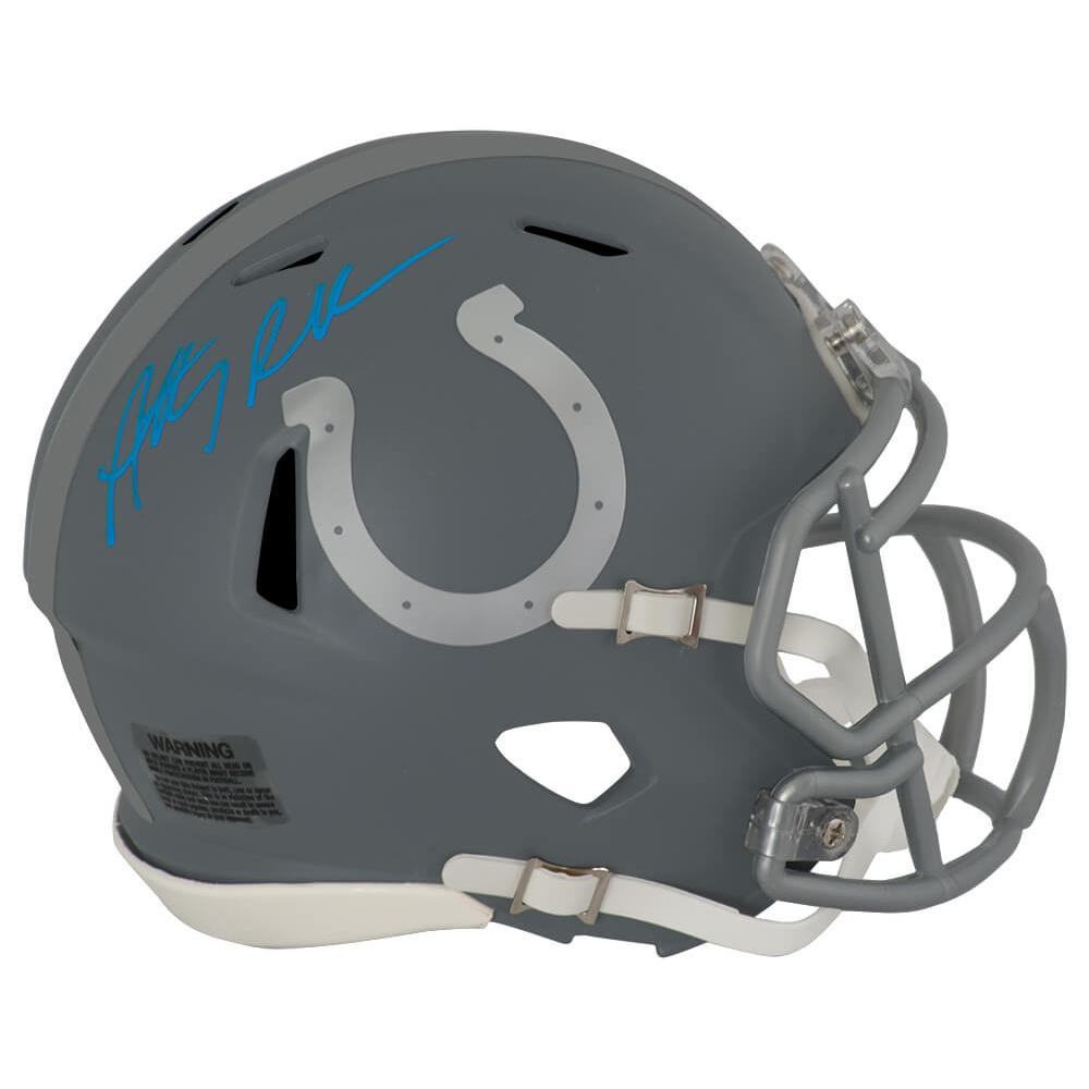 Schwartz Sports Anthony Richardson Signed Indianapolis Colts SLATE Riddell Speed Mini Helmet - (Fanatics)RICMIN351