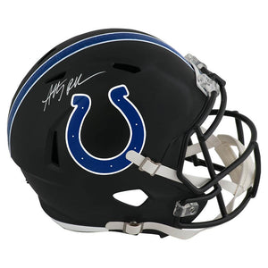 Schwartz Sports Anthony Richardson Signed Indianapolis Colts 2023 Black Alternate Riddell Full Size Speed Replica Helmet - (Fanatics)RICREP331
