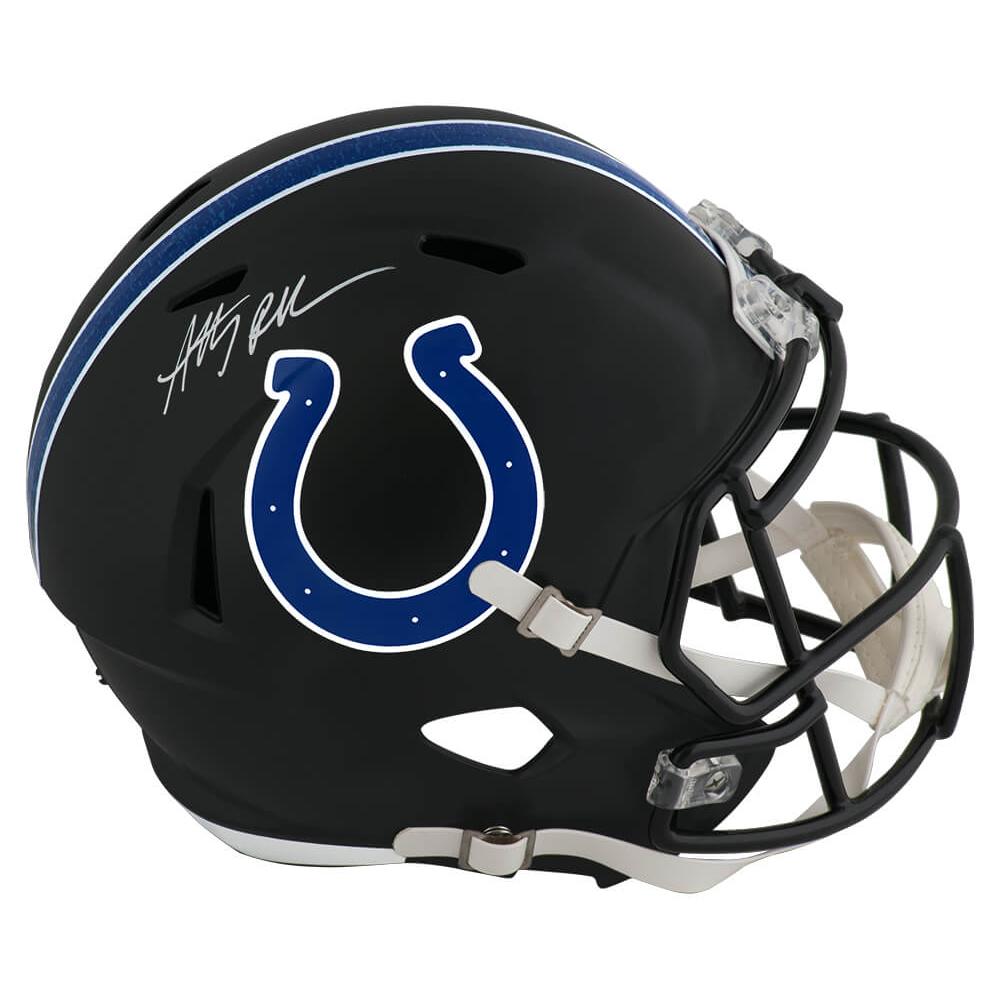 Schwartz Sports Anthony Richardson Signed Indianapolis Colts 2023 Black Alternate Riddell Full Size Speed Replica Helmet - (Fanatics)RICREP331