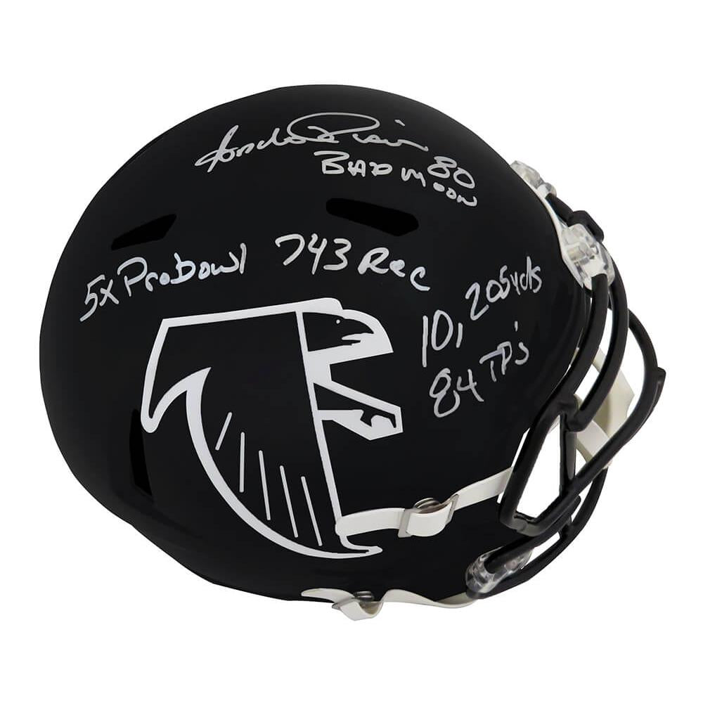 Schwartz Sports Andre Rison Signed Atlanta Falcons (90-02 Style) Riddell Full Size Speed Replica Helmet w/5-InscriptionsRISREP328