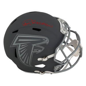 Schwartz Sports Andre Rison Signed Atlanta Falcons SLATE Riddell Full Size Speed Replica Helmet w/Bad MoonRISREP331