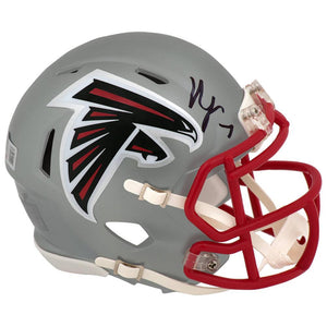Schwartz Sports Bijan Robinson Signed Falcons FLASH Riddell Speed Mini Helmet - (Beckett COA)ROBMIN341