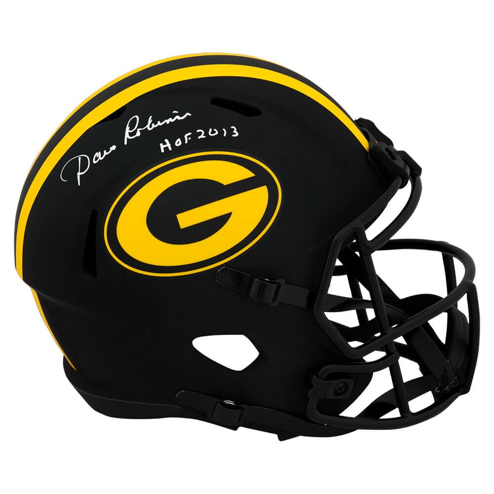 Schwartz Sports Dave Robinson Signed Green Bay Packers ECLIPSE Riddell Full Size Speed Replica Helmet w/HOF 2013ROBREP318