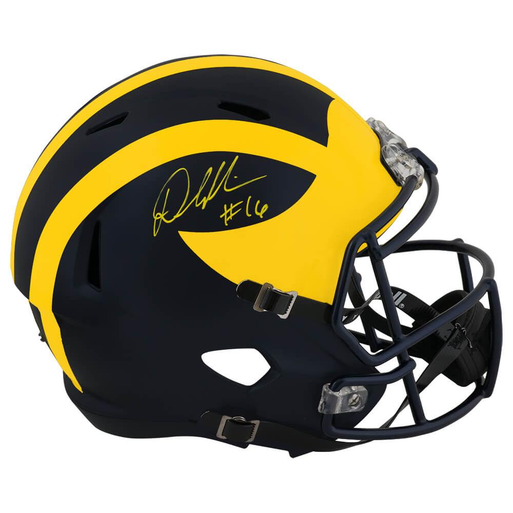Schwartz Sports Denard Robinson Signed Michigan Wolverines Riddell Full Size Speed Replica HelmetROBREP340