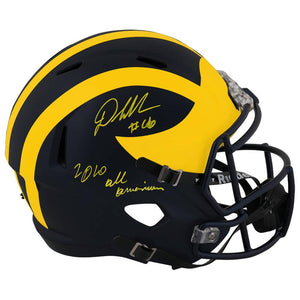 Schwartz Sports Denard Robinson Signed Michigan Wolverines Riddell Full Size Speed Replica Helmet w/2010 All-AmericanROBREP341