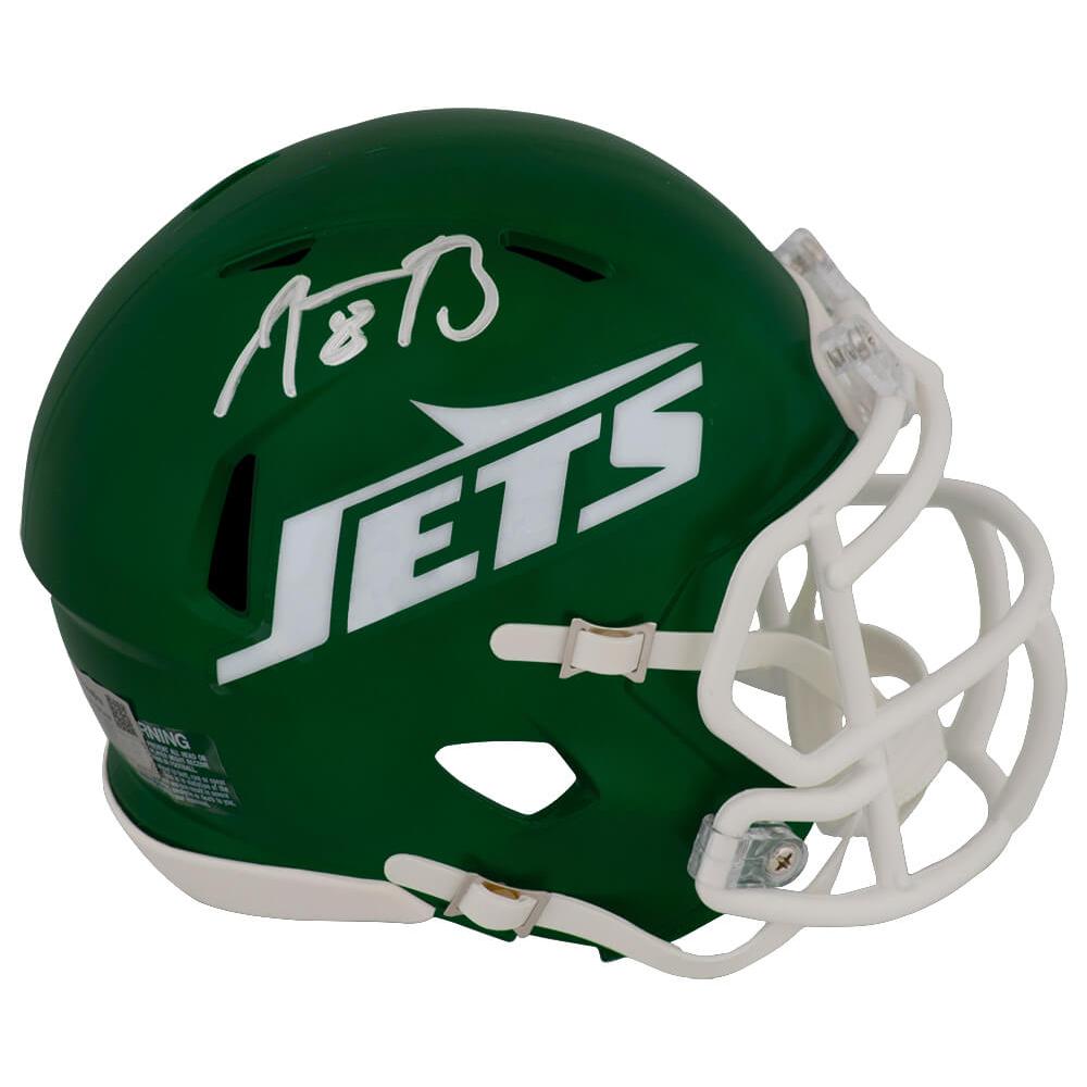 Schwartz Sports Aaron Rodgers Signed New York Jets 2024 Green Riddell Speed Mini Helmet - (Fanatics)RODMIN303