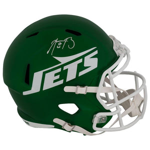 Schwartz Sports Aaron Rodgers Signed New York Jets 2024 Green Riddell Full Size Speed Replica Helmet - (Fanatics)RODREP302