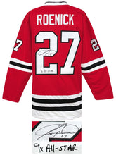 Schwartz Sports Jeremy Roenick Signed Red Custom Hockey Jersey w/9x All Star ROEJRY404