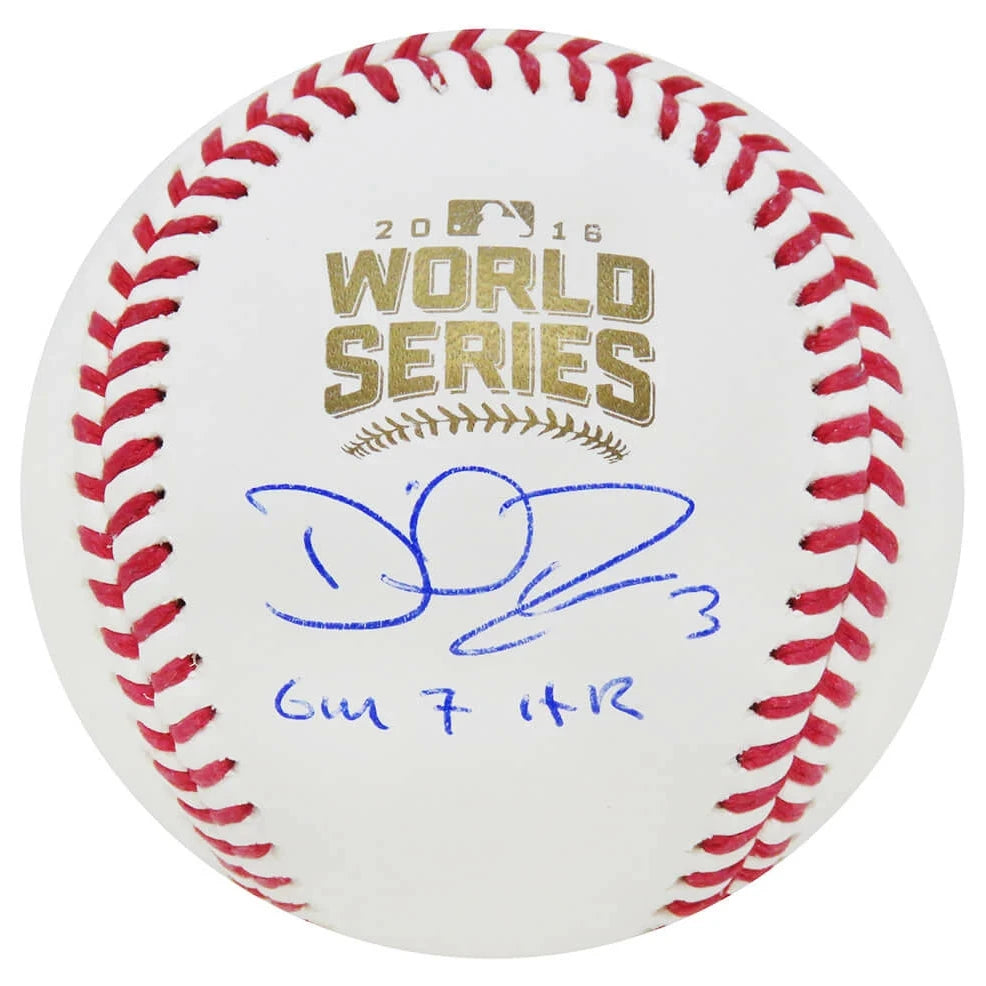 Schwartz Sports David Ross Signed Rawlings Official 2016 World Series MLB Baseball w/Gm 7 HR ROSBSB159