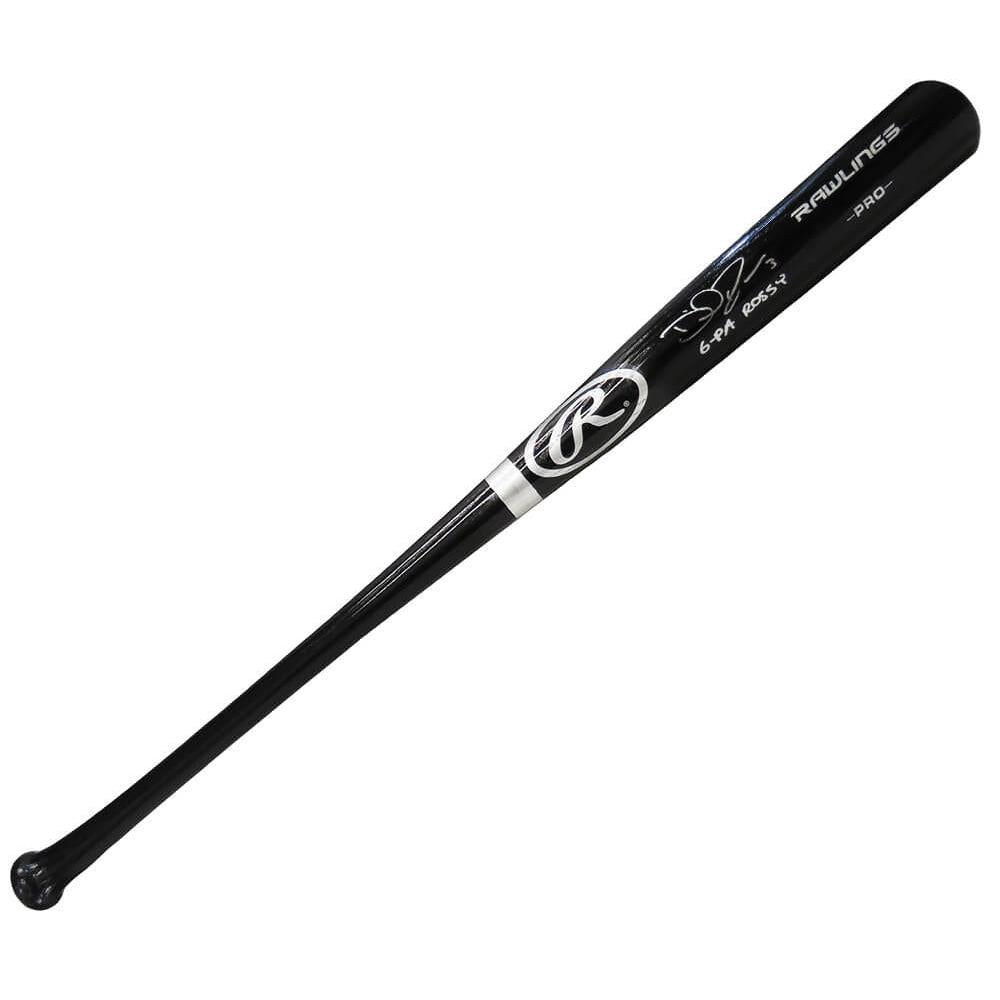 Schwartz Sports David Ross Signed Rawlings Pro Black Baseball Bat w/G-Pa RossyROSBAT117