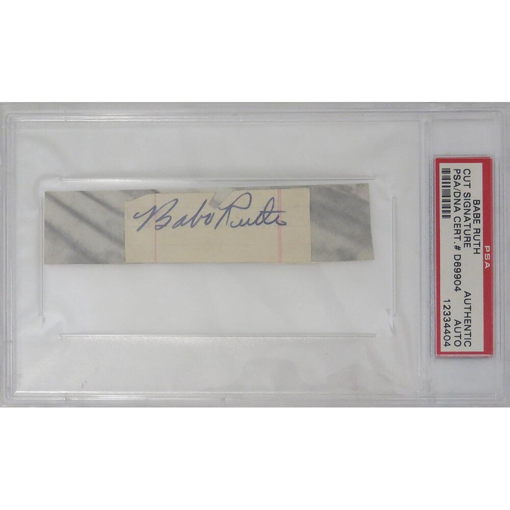 Schwartz Sports Babe Ruth Signed Cut  (PSA/DNA Encapsulated)RUTCUT100