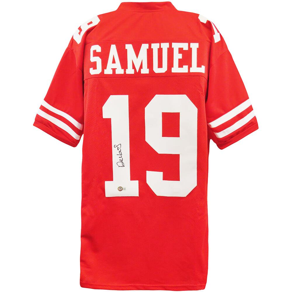 Schwartz Sports Deebo Samuel Signed Red Custom Football Jersey (Beckett)SAMJRY301