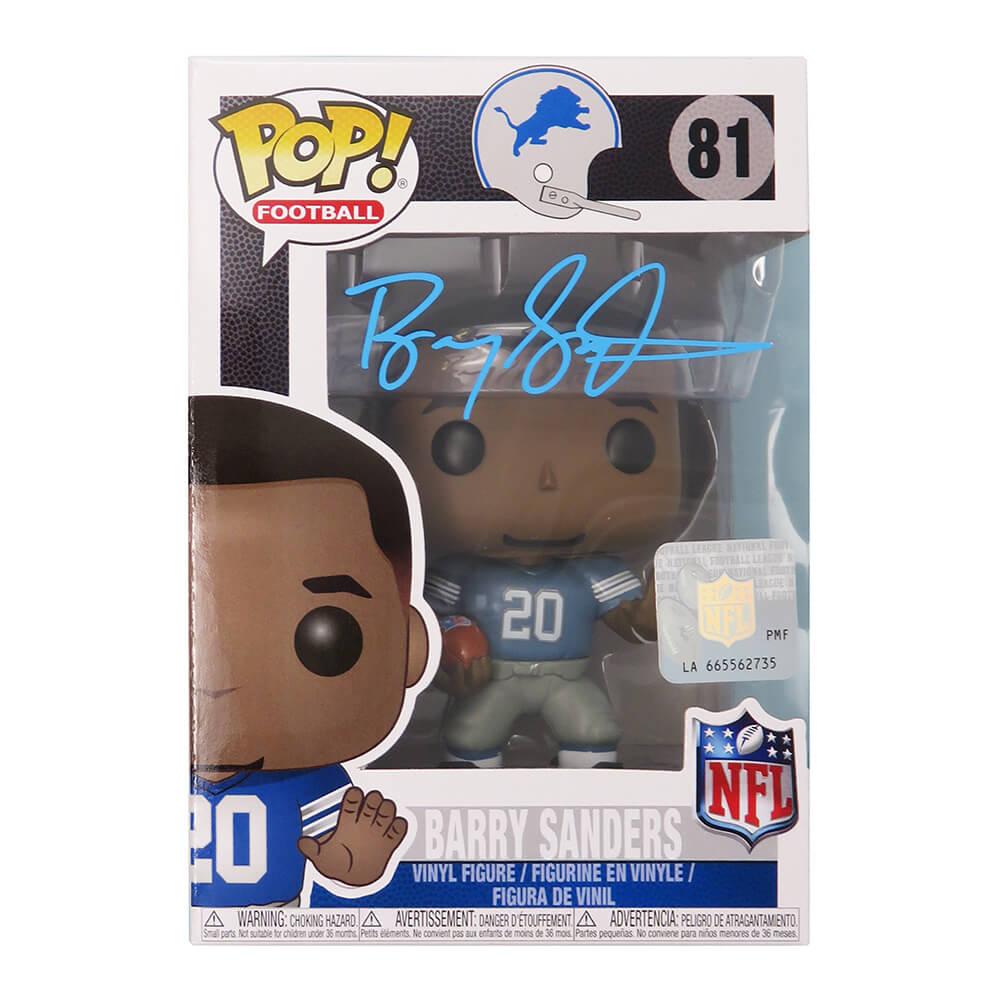 Schwartz Sports Barry Sanders Signed Detroit Lions NFL Legends Funko Pop Doll #81SANFUN301