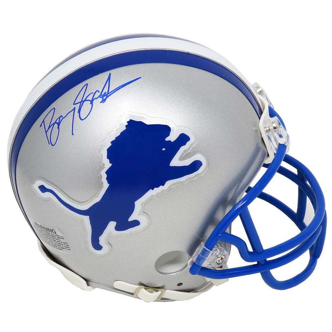 Schwartz Sports Barry Sanders Signed Lions Riddell Throwback Mini HelmetSANMIN300