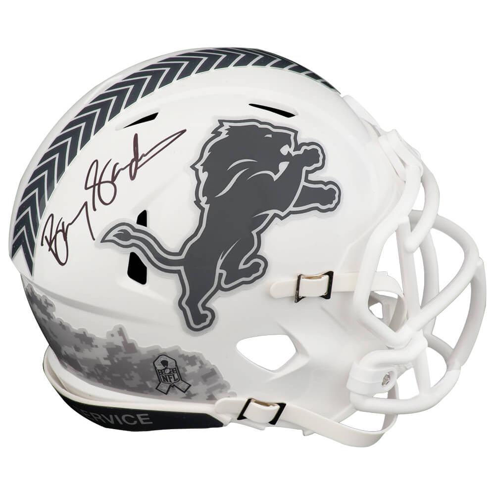 Schwartz Sports Barry Sanders Signed Detroit Lions SALUTE 2024 White Riddell Speed Mini HelmetSANMIN383