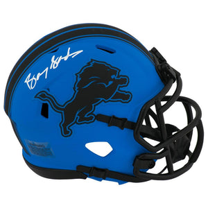 Schwartz Sports Barry Sanders Signed Detroit Lions RAVE Alternate Riddell Speed Mini HelmetSANMIN385