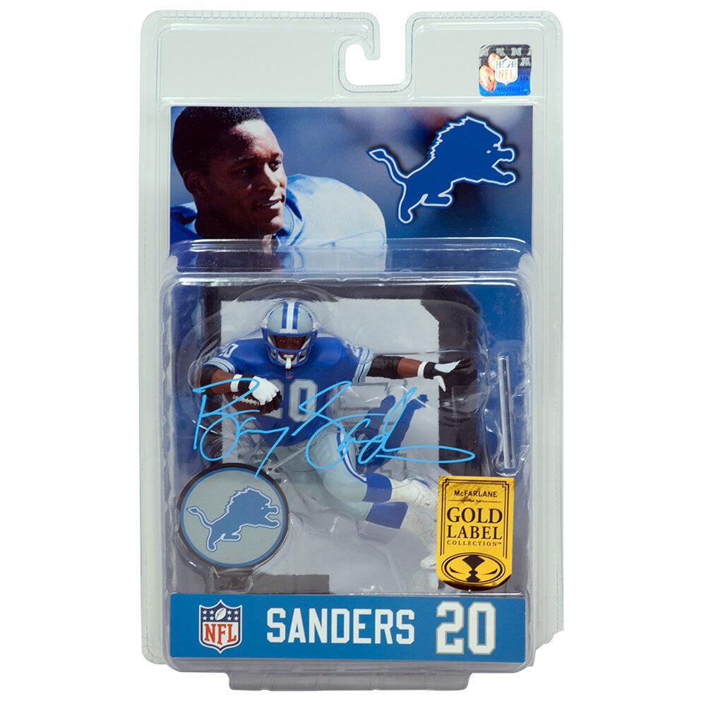 Schwartz Sports Barry Sanders Signed Detroit Lions Blue Jersey McFarlane Toys FigurineSANOTH300