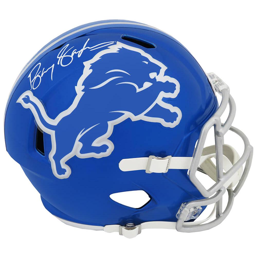 Schwartz Sports Barry Sanders Signed Detroit Lions FLASH Riddell Speed Full Size Replica Helmet (In White)SANREP360