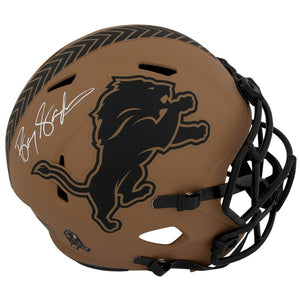 Schwartz Sports Barry Sanders Signed Detroit Lions SALUTE 2023 Riddell Full Size Speed Replica HelmetSANREP366