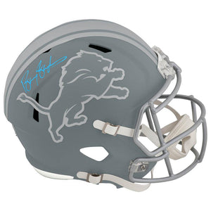 Schwartz Sports Barry Sanders Signed Detroit Lions SLATE Riddell Full Size Speed Replica HelmetSANREP368