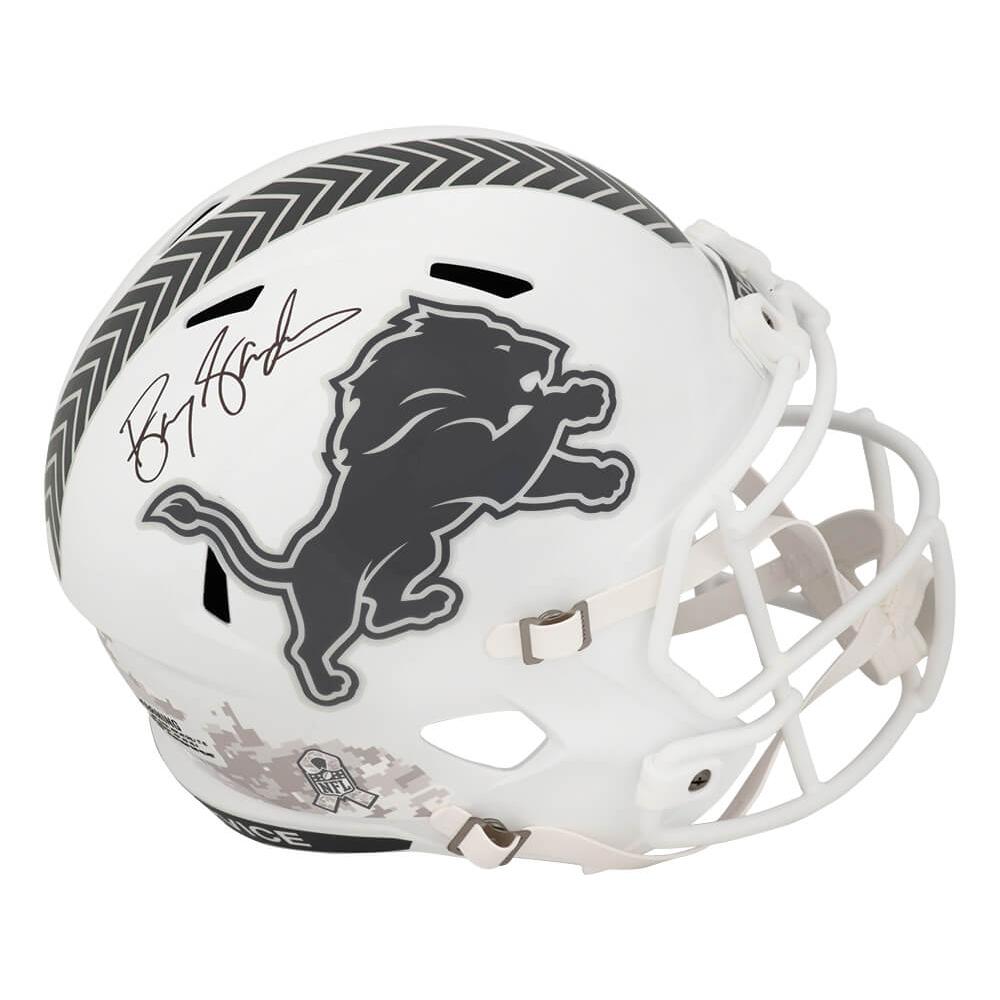 Schwartz Sports Barry Sanders Signed Detroit Lions SALUTE 2024 White Riddell Full Size Speed Replica HelmetSANREP371