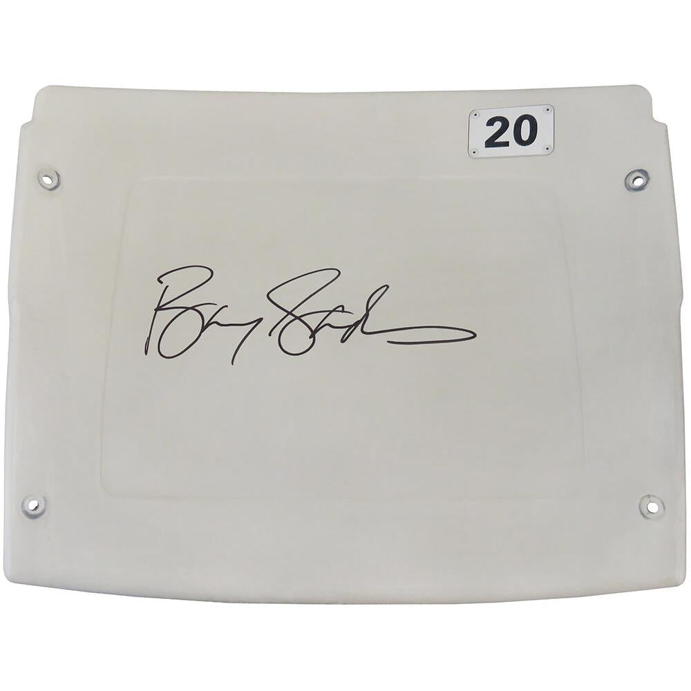 Schwartz Sports Barry Sanders Signed Detroit Silverdome White #20 Stadium SeatbackSANSTB308