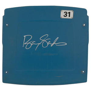 Schwartz Sports Barry Sanders Signed Detroit Silverdome Stadium Blue Seatback - (In Silver)SANSTB313