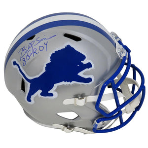 Schwartz Sports Billy Sims Signed Detroit Lions Throwback Riddell Full Size Speed Replica Helmet w/80 ROYSIMREP305